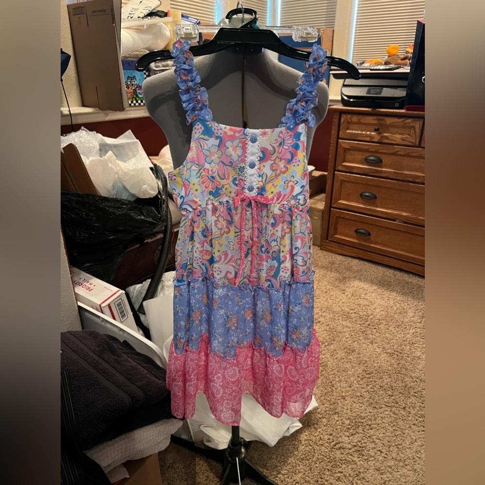 Jona Michelle Girls' Kids' Summer Dress Floral NWT Size 7 Or 8 New